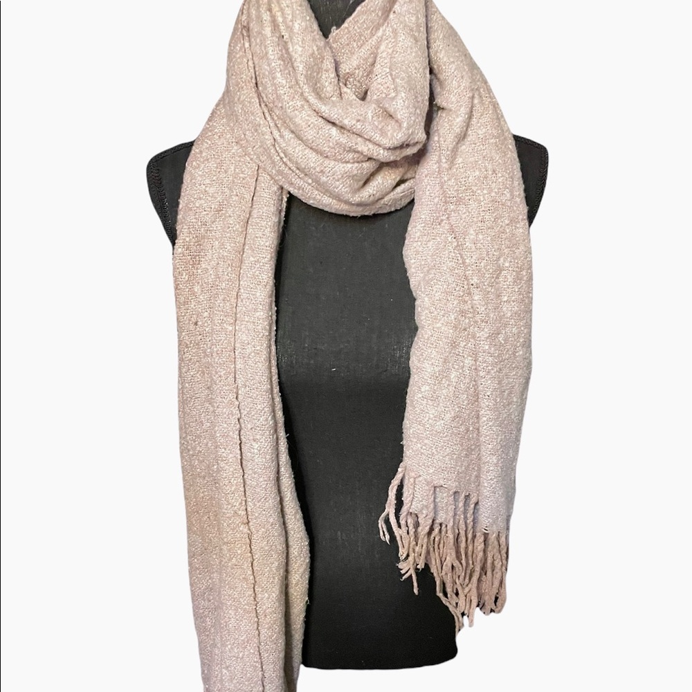 SHIRALEAH Blush Pink Winter Scarf Wrap